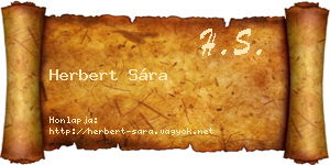 Herbert Sára névjegykártya